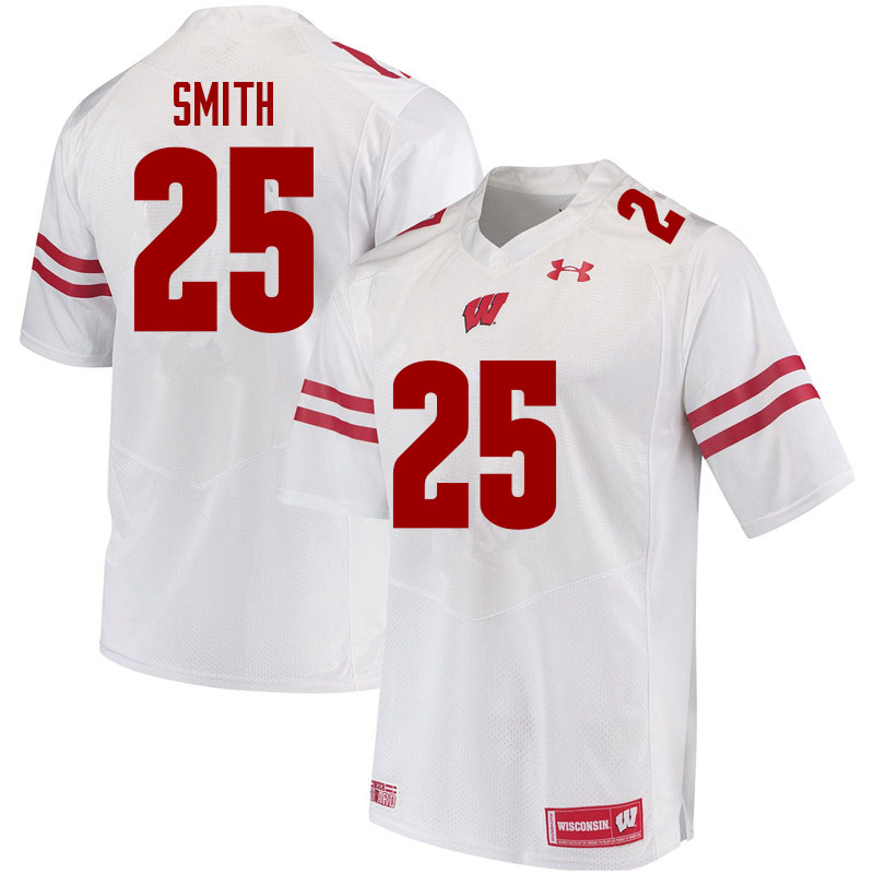 Wisconsin Badgers Men's #25 Isaac Smith NCAA Under Armour Authentic White College Stitched Football Jersey SQ40X88BB